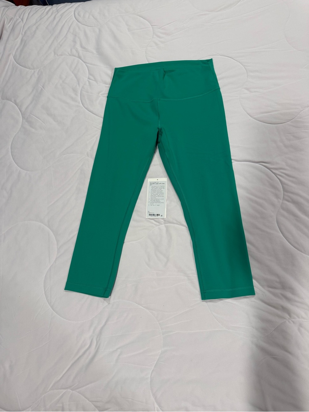 lululemon athletica Girls' Teal Cropped Performance Leggings